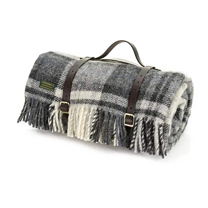 Tweedmill Polo Picnic Rug Cottage Grey/Black